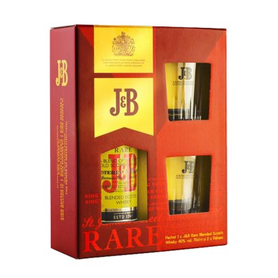 J&B Rare 0.7L - Cutie 2 pahare 