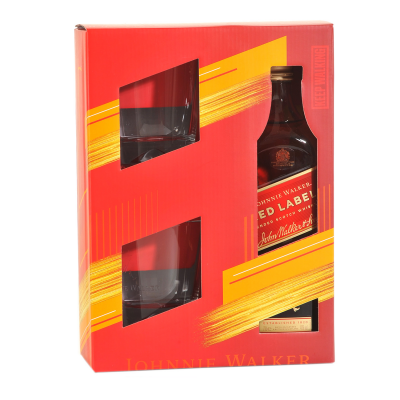 Johnnie Walker Red Label 0.7L  - Cutie 2 pahare 