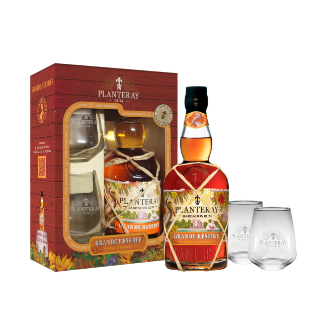 Planteray Rum Grande Reserve 0.7L SGR + 2 Pahare Planteray Rum Grande Reserve 0.7L SGR + 2 Pahare