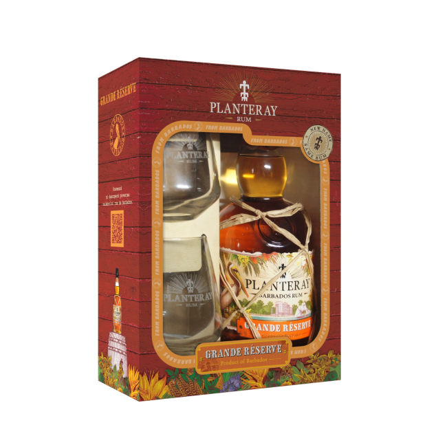Planteray Rum Grande Reserve 0.7L SGR + 2 Pahare Planteray Rum Grande Reserve 0.7L SGR + 2 Pahare