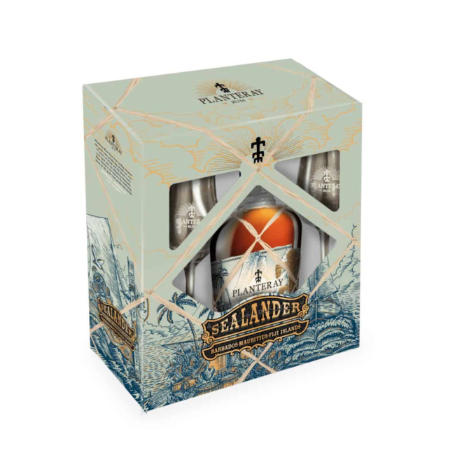 Planteray Rum Sealander 0.7L SGR + 2 pahare