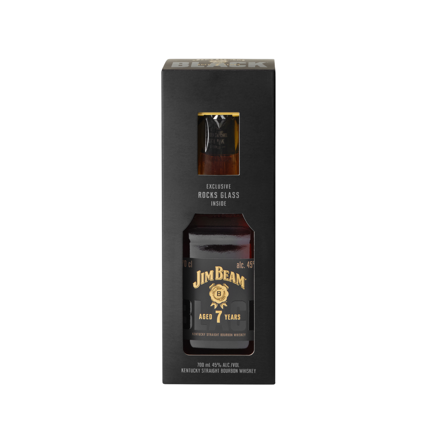 JIM BEAM新品・未開封品 Jim Beam Black Label 0.7L SGR Cutie 1 pahar - Whisky | ExpertDrinks.ro