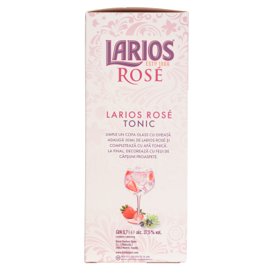 Larios Gin Rose 0.7L SGR - Cutie cu pahar