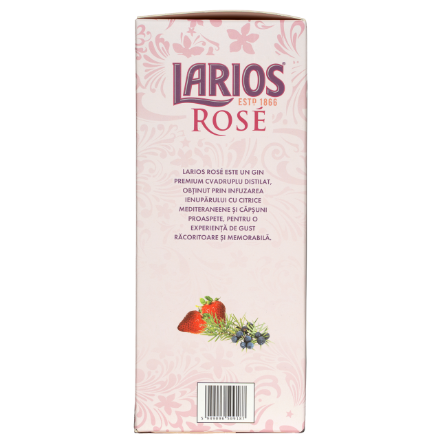 Larios Gin Rose 0.7L SGR - Cutie cu pahar Larios Gin Rose 0.7L SGR - Cutie cu pahar