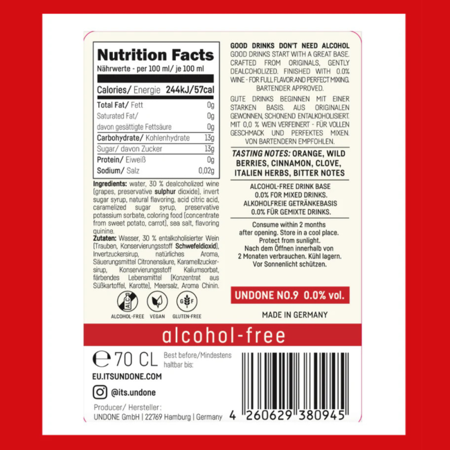 Undone This is not Vermouth fara alcool 0.7L SGR