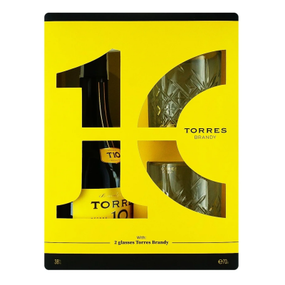 Torres 10 Reserva Imperial 0.7L + 2 Pahare SGR