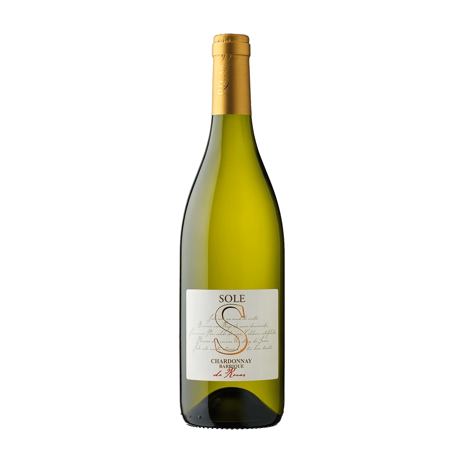 Recas Sole Chardonnay 0.75L SGR Vin Alb Sec